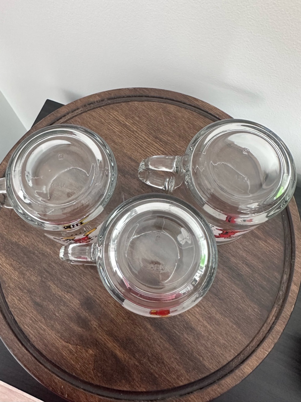 Vintage Disney Mickey Mouse Glass Mug Set of 4 - Anchor Hocking Fantasia - Picture 6 of 12